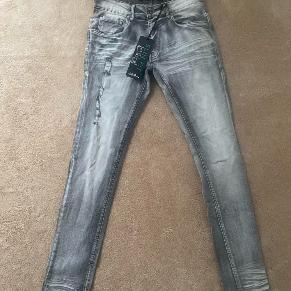 Men's Slim Fit Gray Jeans